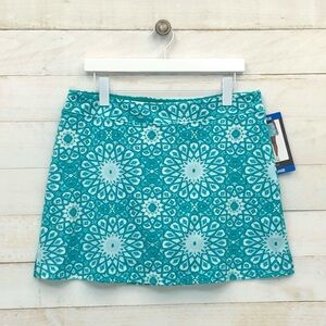 Tranquility by Colorado Clothing Wm's Skort • Sz L • Kaleidoscope Teal • NWT